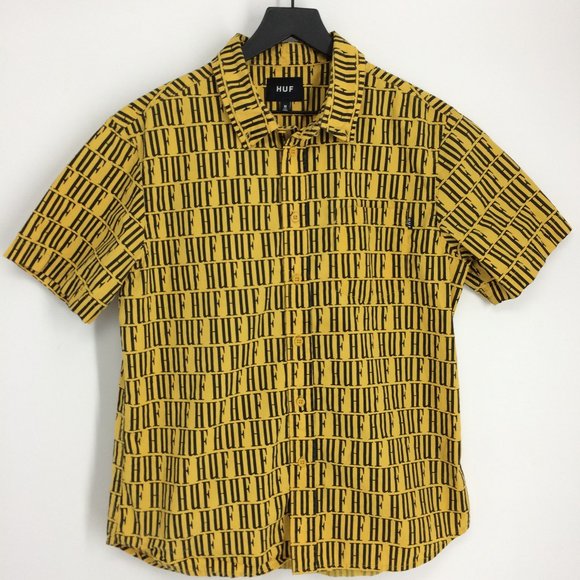 HUF Night Market All Over Logo Repeat Print Shirt - Picture 1 of 7